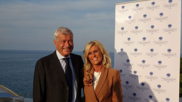 Marisa Tiberio con il presidente nazionale Sangalli